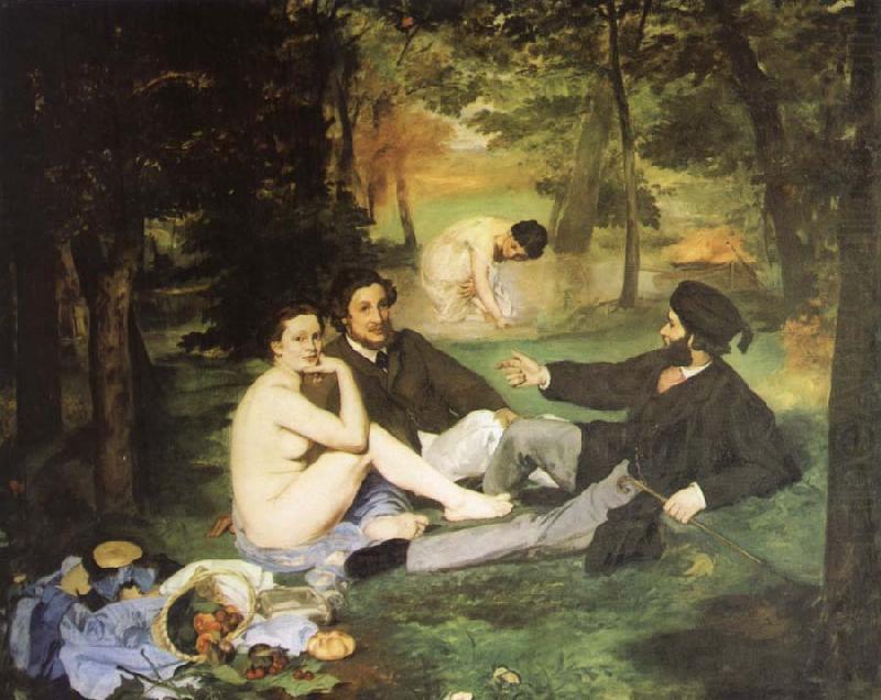 Edouard Manet Having lunch on the grassplot china oil painting image
